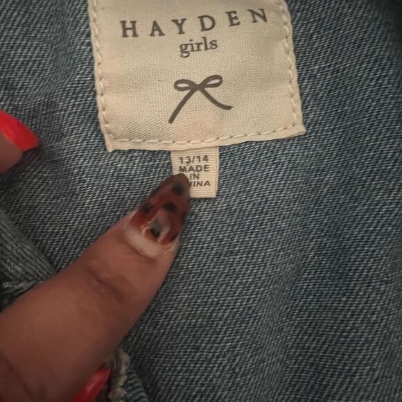 Denim Ruffle Hem Jacket - Picture 2 of 2